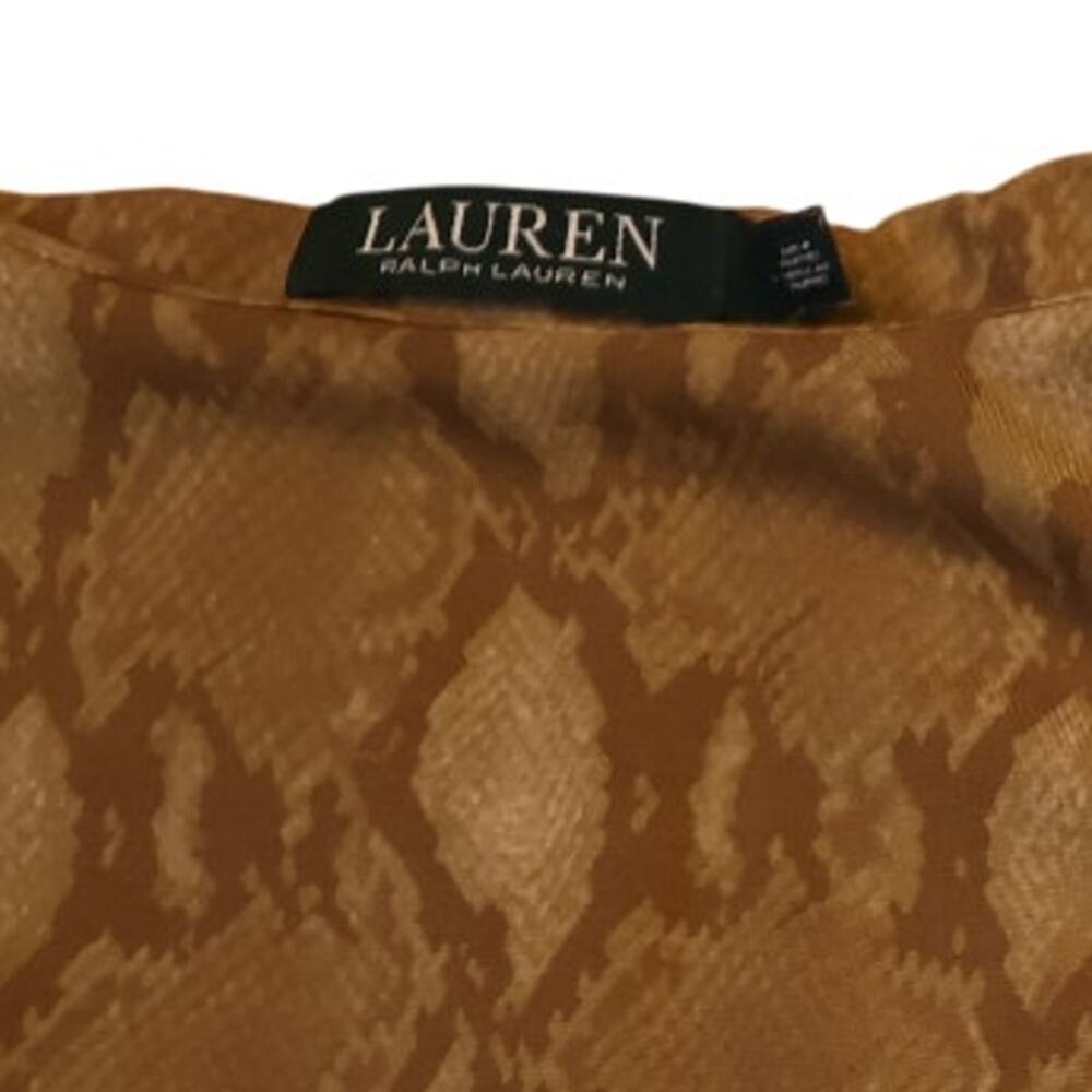 LAUREN Ralph Lauren Python Print Ponte Knit Sheath Dress XL Neutral - Picture 4 of 11